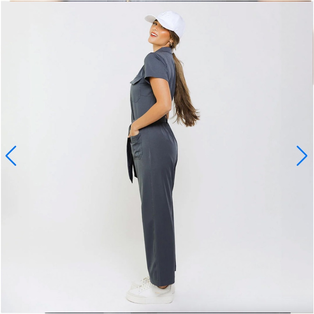 Albion Fit City Jumpsuit Charcoal LIKE NEW - Lg Petite - Picture 6 of 14